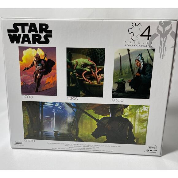 Star Wars Mandalorian Multipack Buffalo Games 4-in-1 jigsaw puzzles NEW - Picture 7 of 9